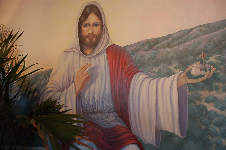 Mural of Jesus at Mary's Knoll